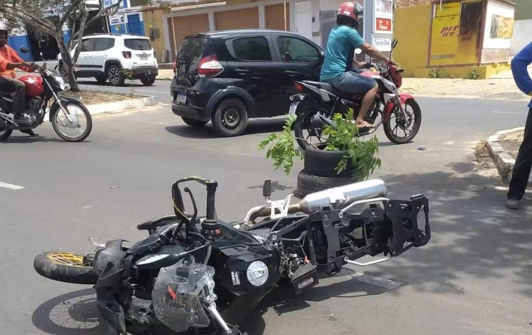 Acidente com motocicleta