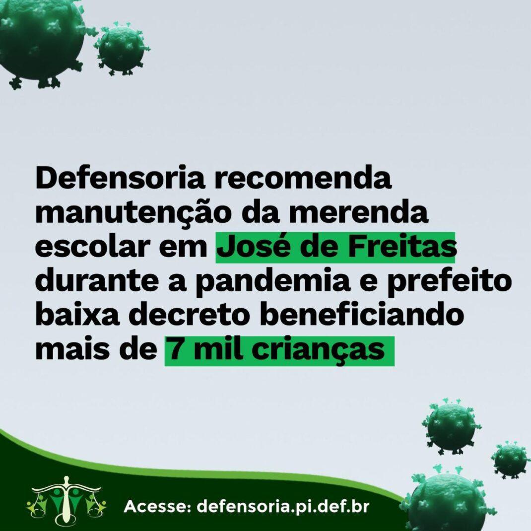 A Defesoria Pública de José de Freitas recomenda