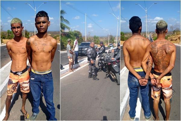 Homens presos por policiais da Força Tática