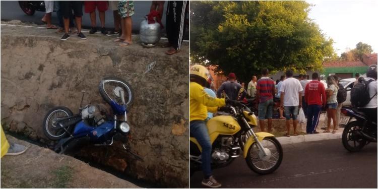 Curiosos e moradores tomaram conta do local do acidente