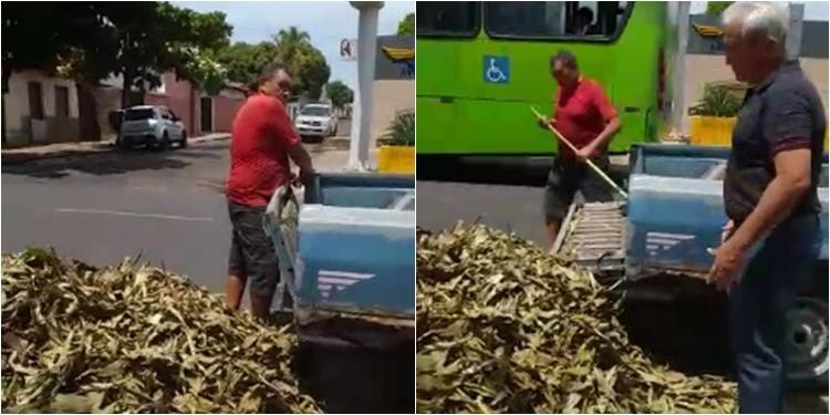 Homem foi flagrado poluindo a cidade