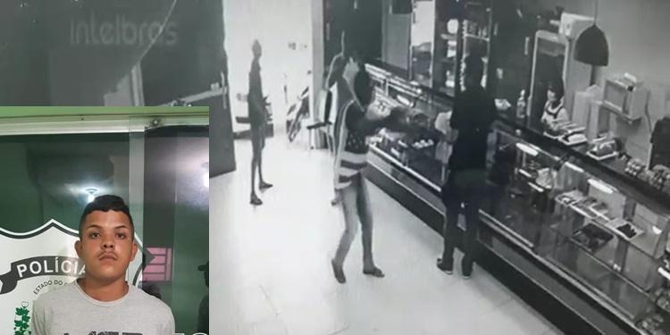 O preso Robert no canto esquerdo da imagem