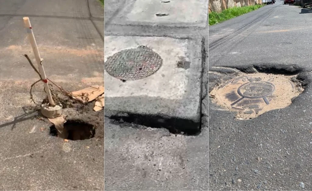Buracos e vazamentos foram identificados durante vistoria da Eturb no bairro Monte Castelo, na zona Sul de Teresina.
