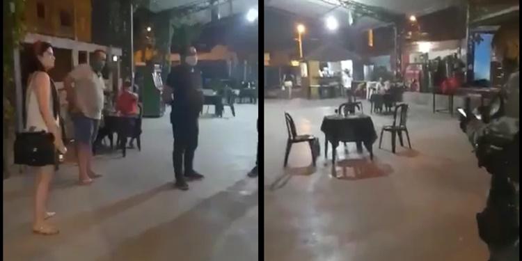 Momento da abordagem ao depósito