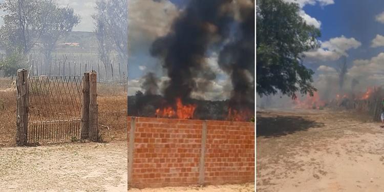 Incêndio começou a mando de proprietário de sítio