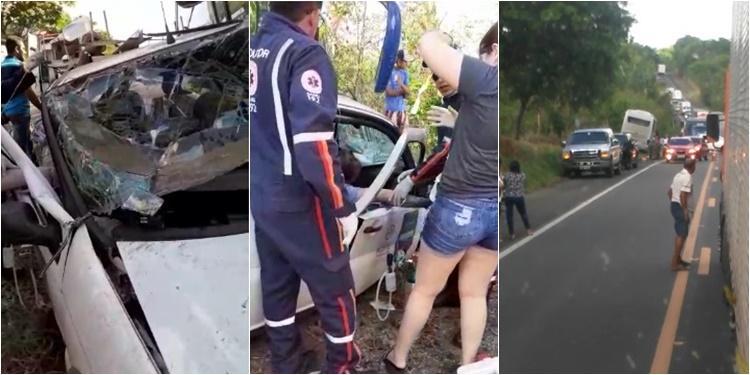 Acidente grave na região da Estaca Zero, na BR 316