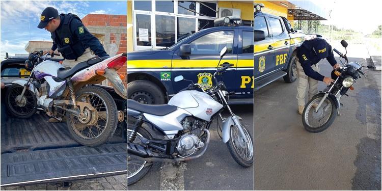 Operação da PRF nas rodovias federais resultou na apreensão de seis motos roubadas