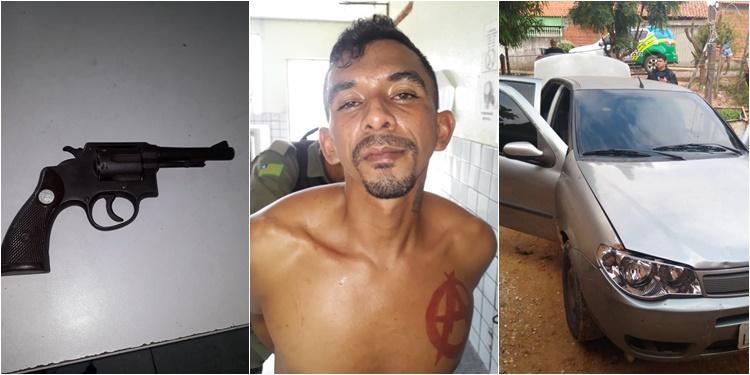 Um dos presos e objetos apreendidos na operação policial que investiga a morte do cabo Oliveira