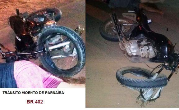 Colisão entre duas motos