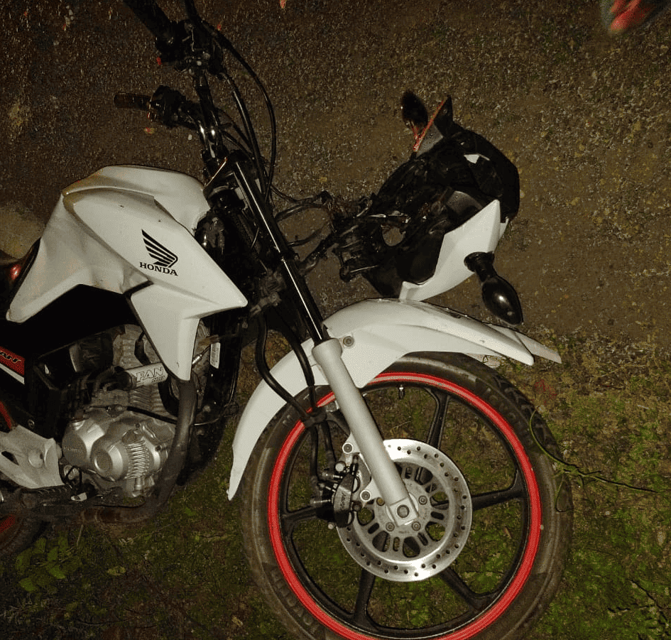 Moto envolvida em acidente