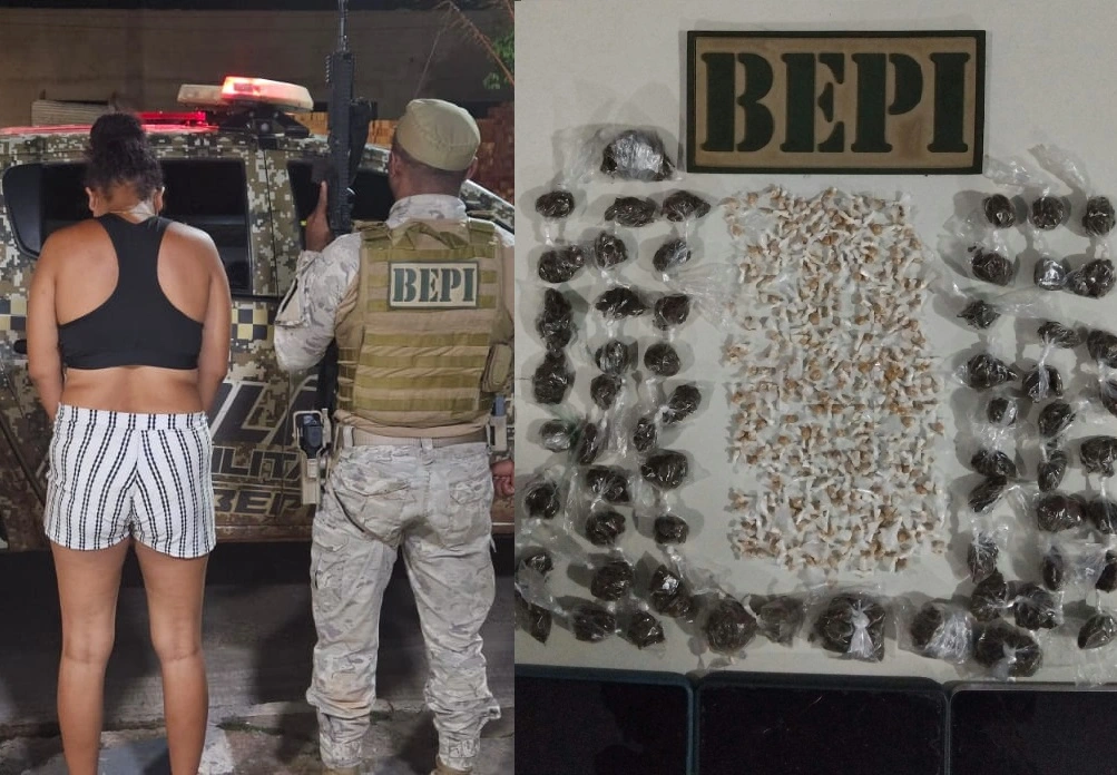 Mulher de 19 anos foi presa em flagrante em boca de fumo