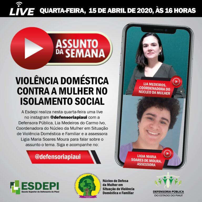 A live iicia às 16h