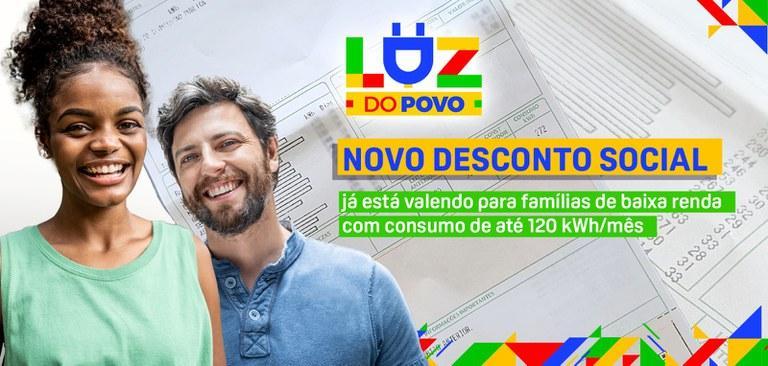 Novo desconto reduz conta de luz de famílias de baixa renda