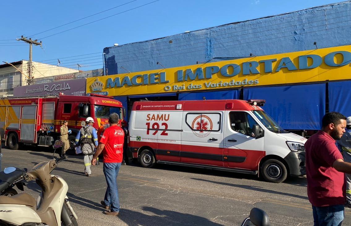 A vítima estava pintando a fachada de uma loja