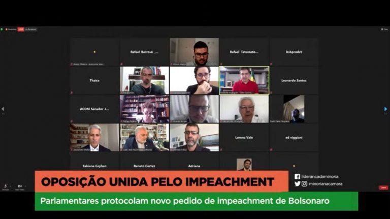 Pedido de impeachment foi apresentado à imprensa em entrevista virtual