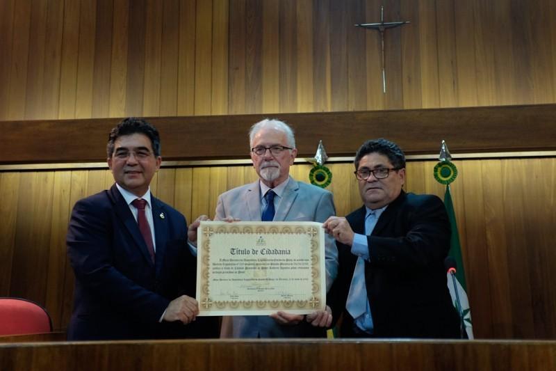 Roberto Agostini com Francisco Limma e Cícero Magalhães