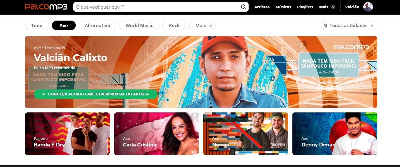 Valciãn Calixto é destaque no Palco MP3 em TOP 5 dos mais ouvidos em Teresina