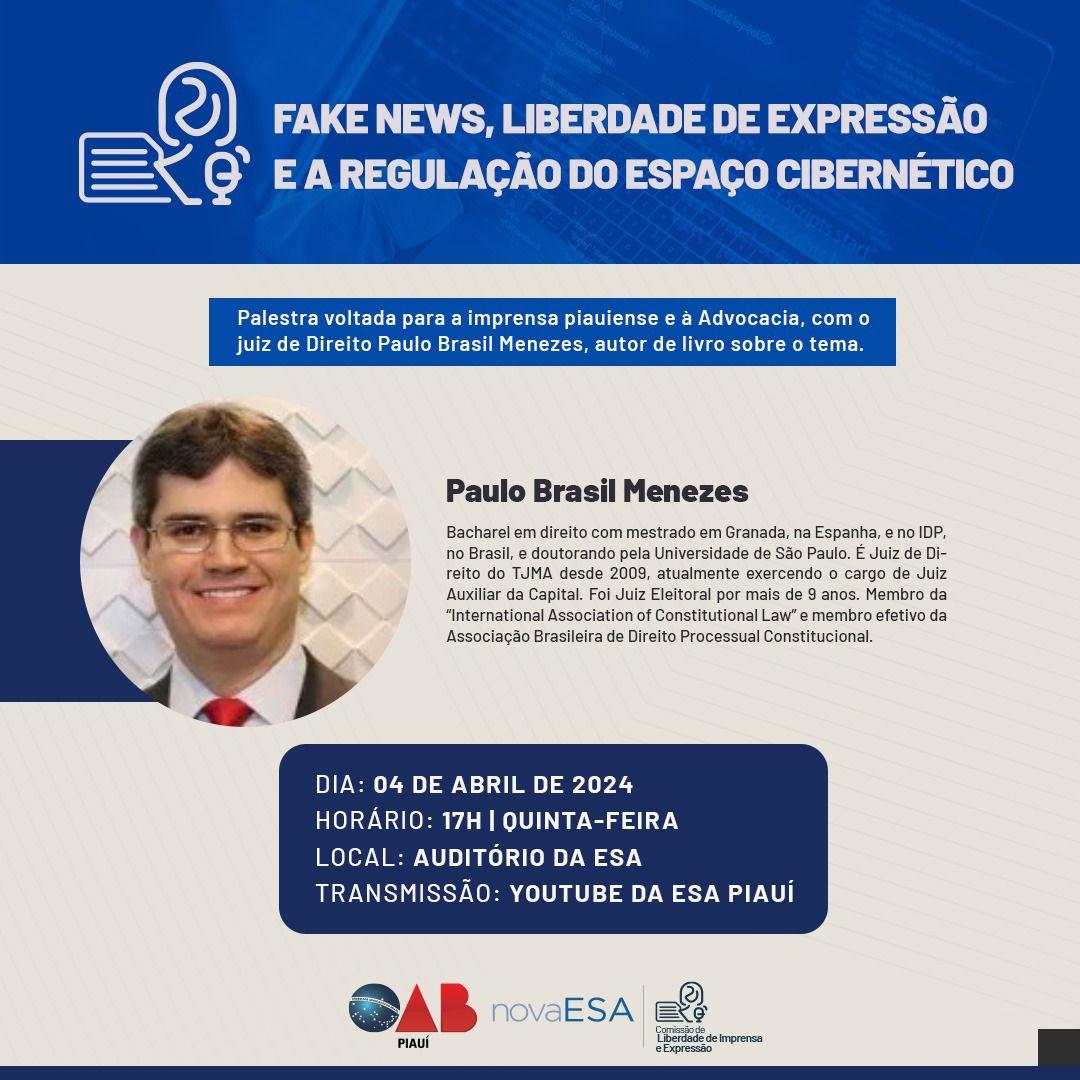 OAB-PI promove palestra sobre Fake News hoje (04)