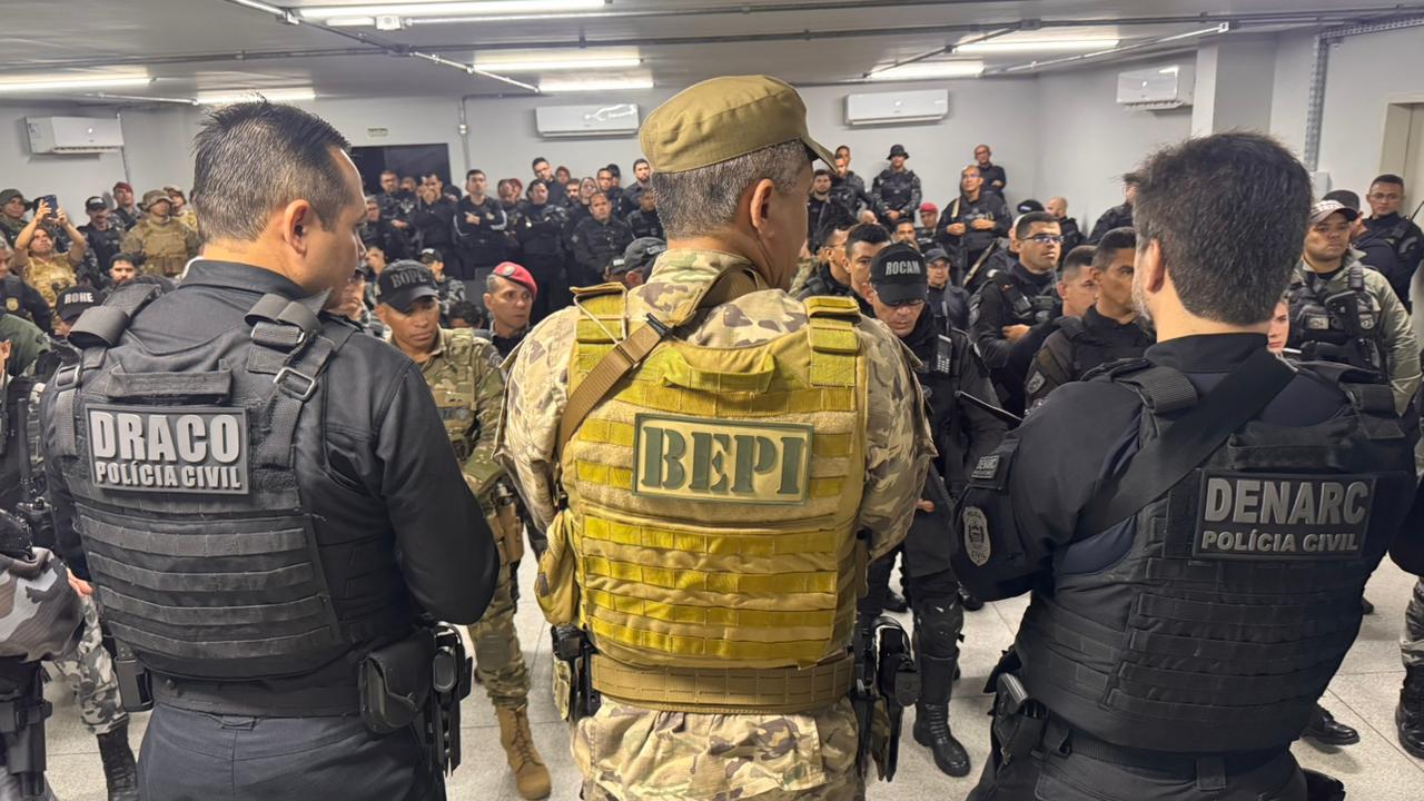 Polícias Civil e Militar se uniram na operação realizada em Demerval Lobão