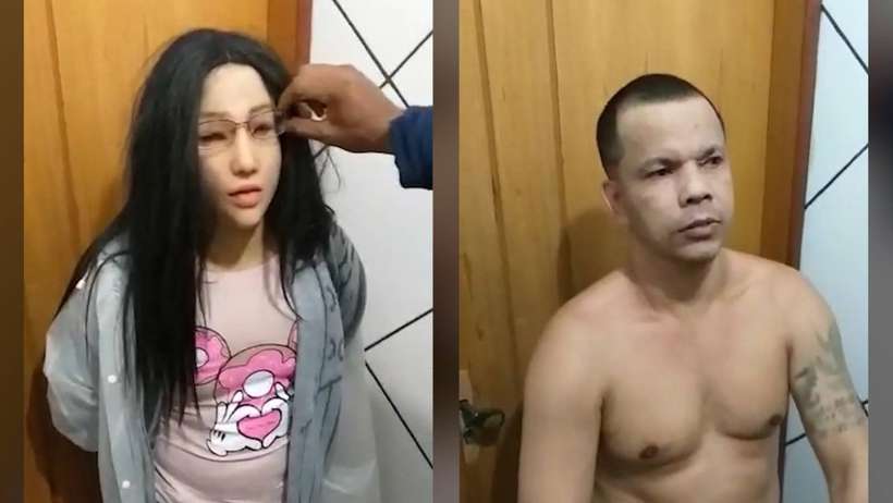 Detento tetando fugir