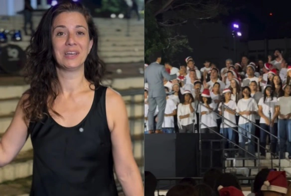 Amanda Prada destacou a experiência de vivenciar de perto a grandiosidade do Coral das Mil Vozes