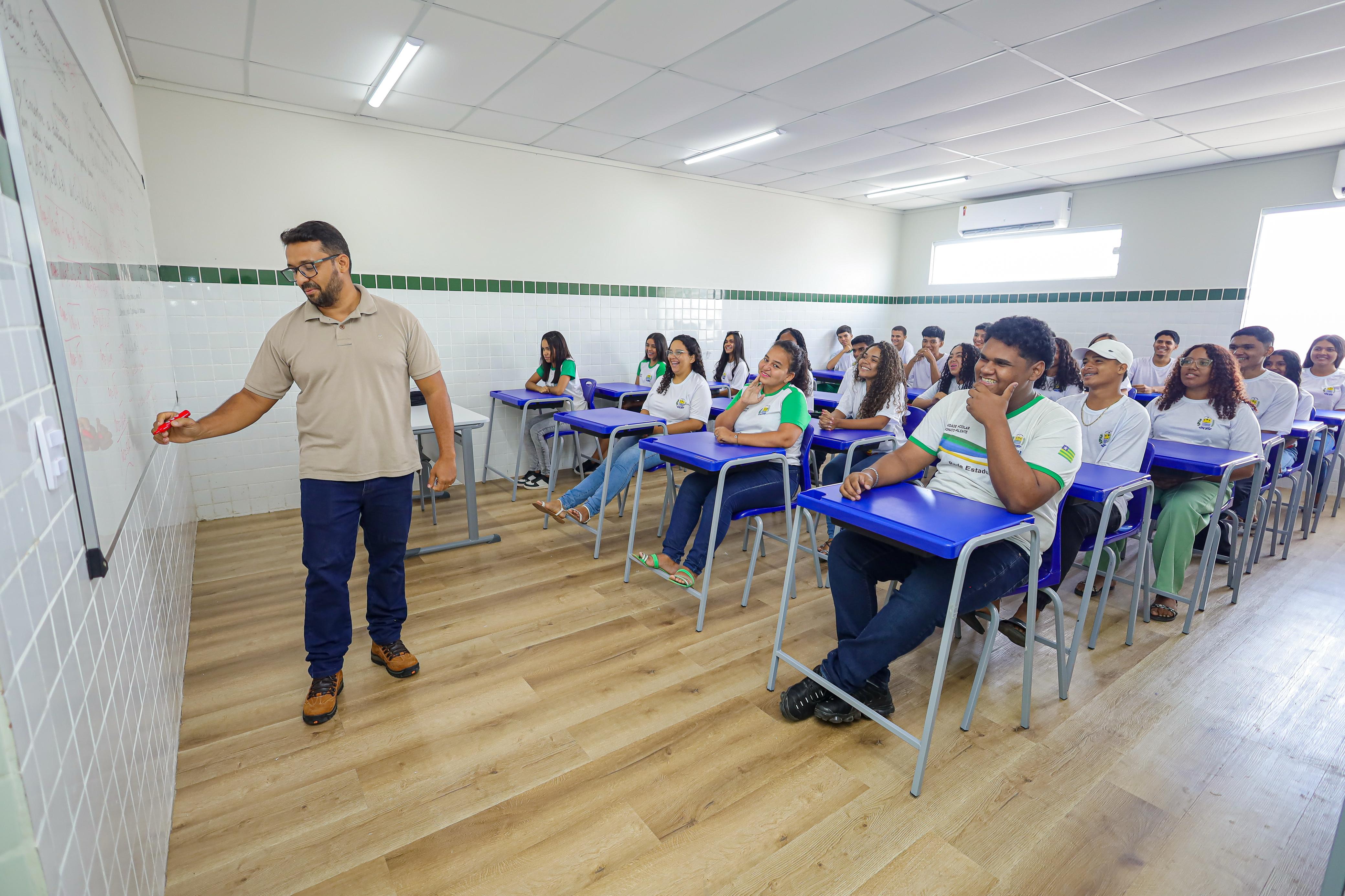 Sala de aula na rede estadual de ensino do Piauí