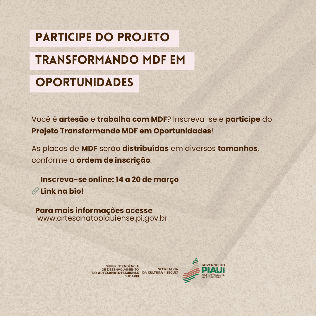 Projeto "Transformando MDF em Oportunidades"