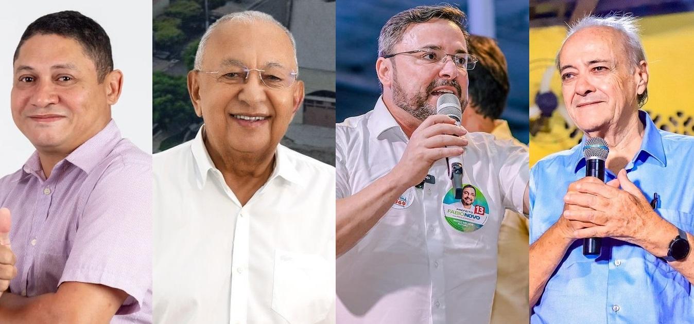Francinaldo Leão (PSOL), Dr. Pessoa (PRD), Fábio Novo (PT) e Silvio Mendes (União Brasil)