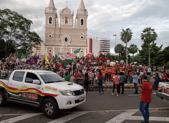 Protesto no centro de Teresina