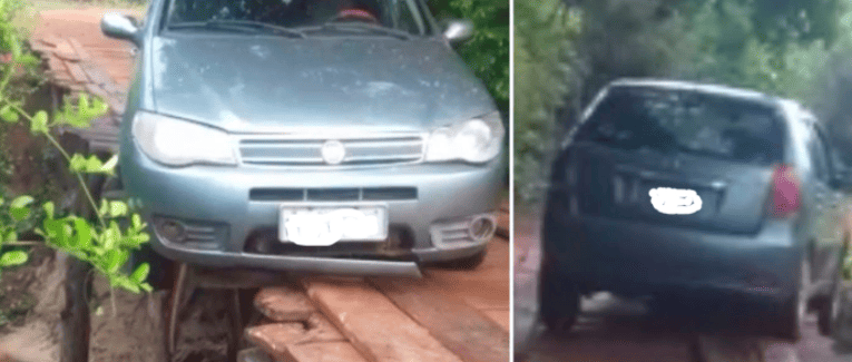 Por pouco, motorista não sofreu grave acidente