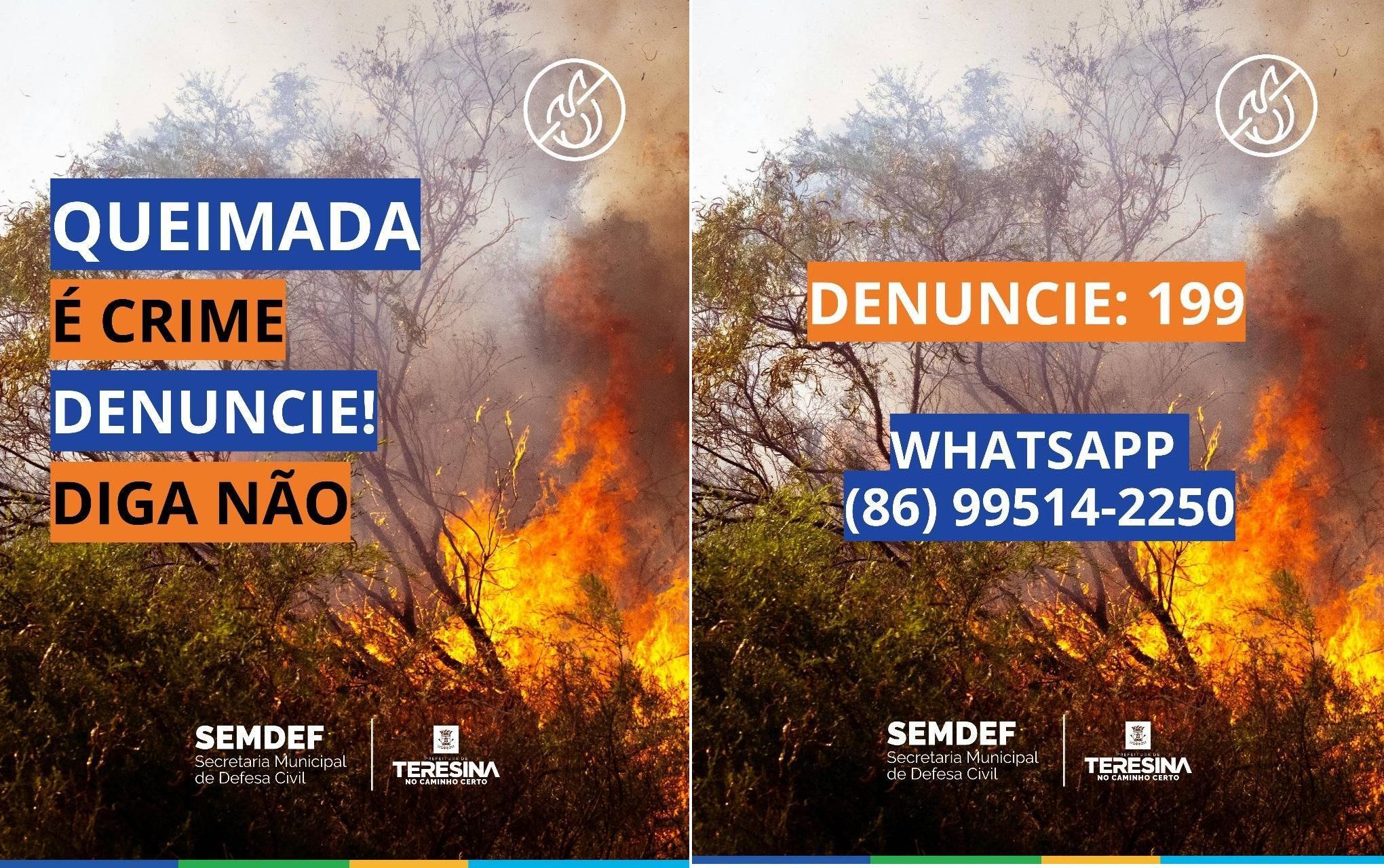 Realizar queimadas em Teresina pode gerar multa de até 4,5 mil
