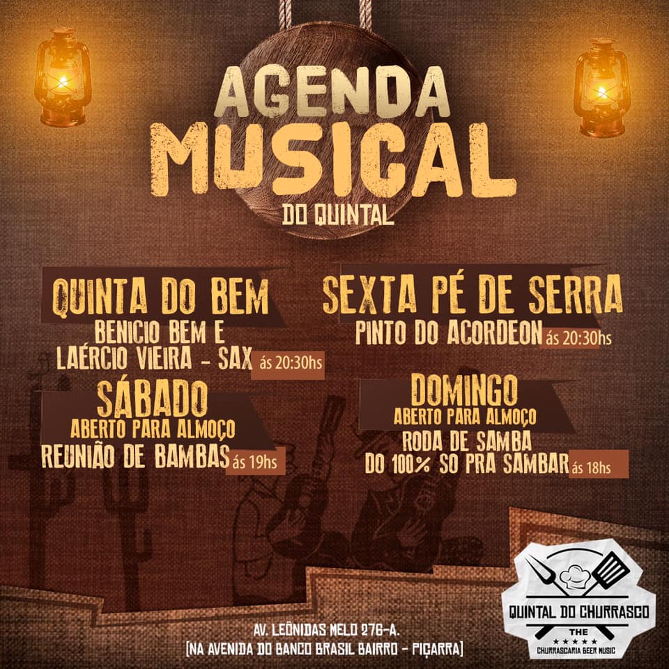 QUINTA A DOMINGO: MUITA DIVERSÃO, GASTRONOMIA, AMIGOS E FAMÍLIA NO QUINTAL DO CHURRASCO!!!