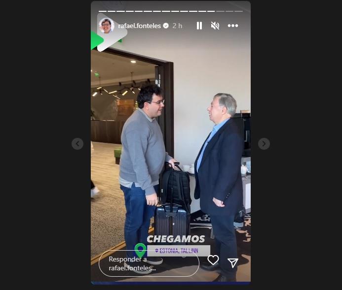 Governador chega à Estônia