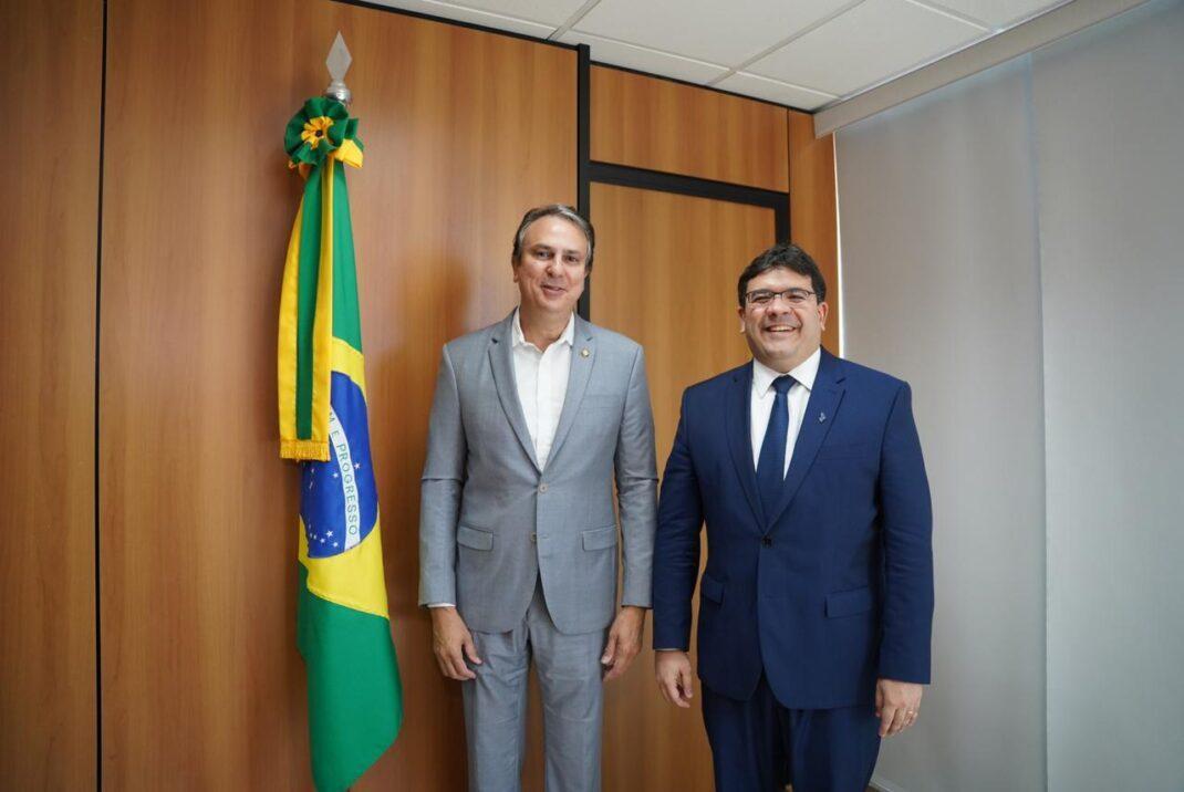 Ministro da Educação, Camilo Santana, e o governador Rafael Fonteles