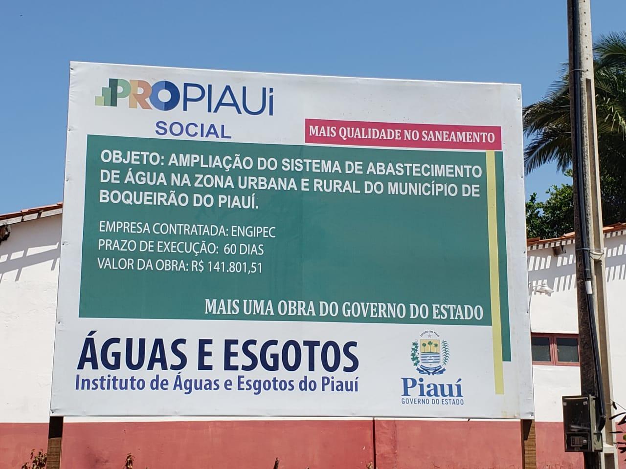 Abastecimento de água de Boqueirão do Piauí