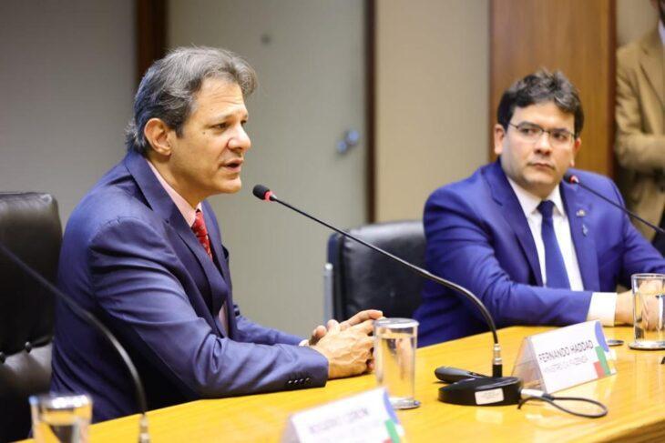 Governador Rafael Fontele e o Ministro Haddad