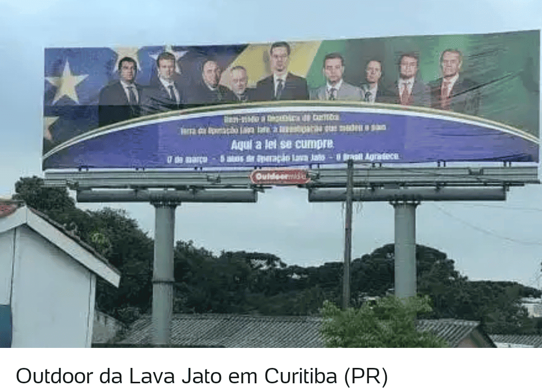 A autopromoção da Lava Jato em outdoor