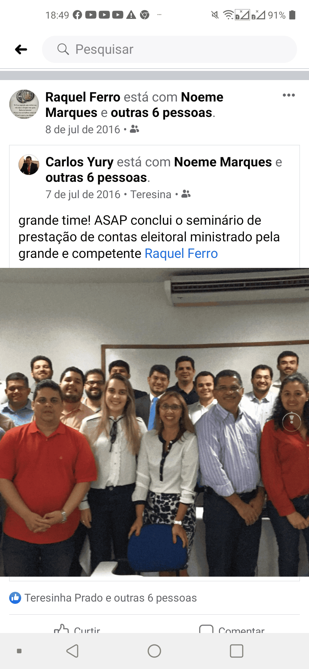 Só sobraram postagens de festa no Facebook de Raquel