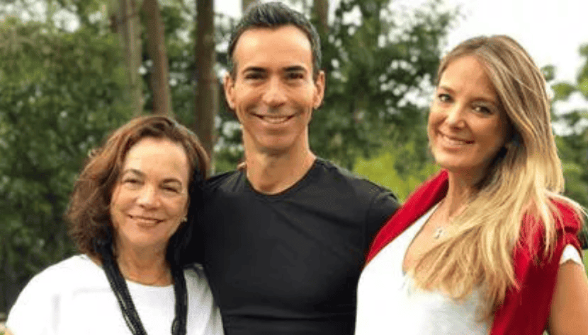Edna Tralli, César Tralli e Ticiane Pinheiro