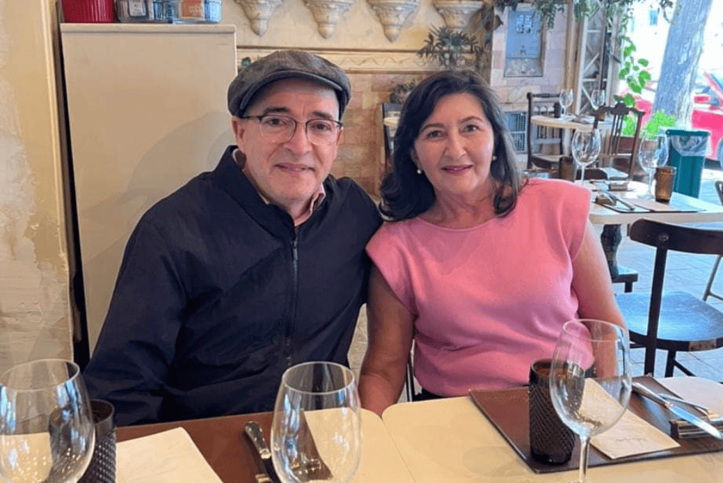 Wellington com esposa Luciola Moura três dias antes da cirurgia