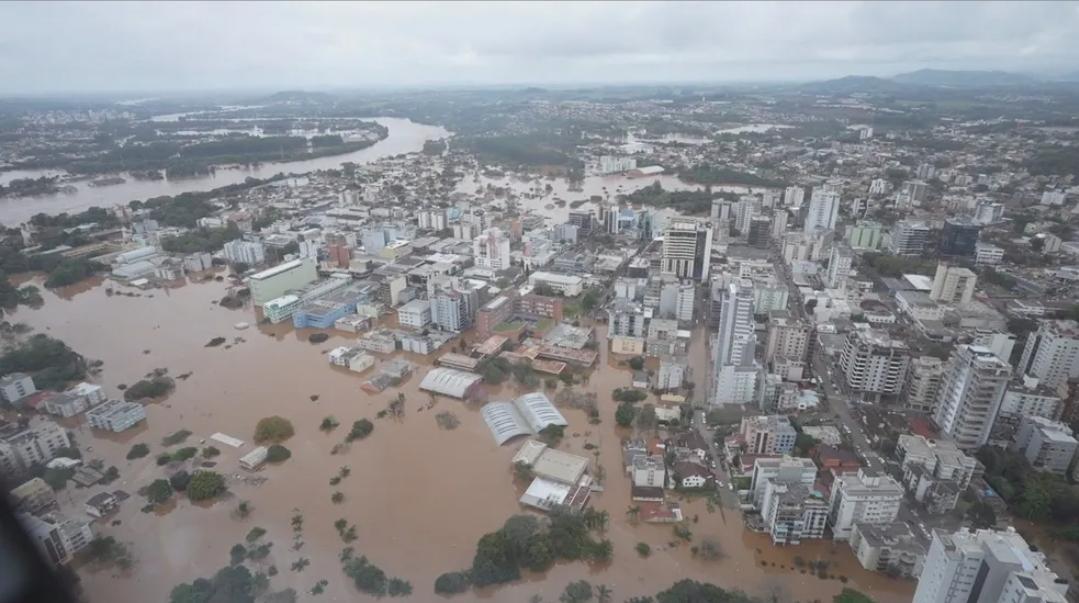 Imagens mostram inundação no Vale do Taquari