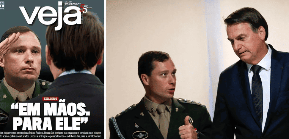 Capa de Veja mostra a relação comercial de Cid e Bolsonaro