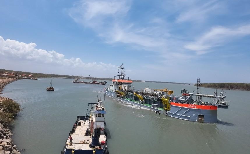 A primeira etapa do novo porto de Luís Correia já está pronta