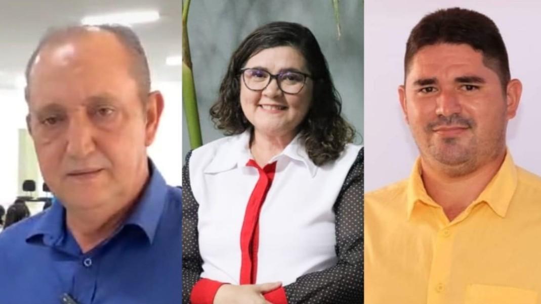 José Luiz (PP), Patrícia Vasconcelos (PT) e Nerioston Moares (MDB)