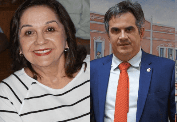 Eliane e Silva Nogueira Lima e o filho, senador Ciro Nogueira