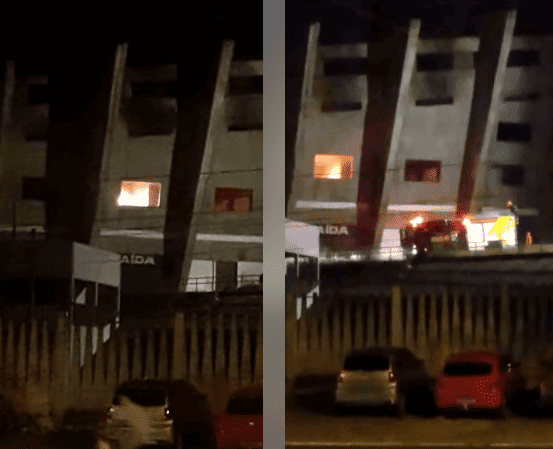 Incêndio atinge ala desativada do estádio Albertão