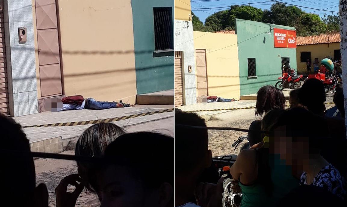 O assaltantes foi morto com um tiro
