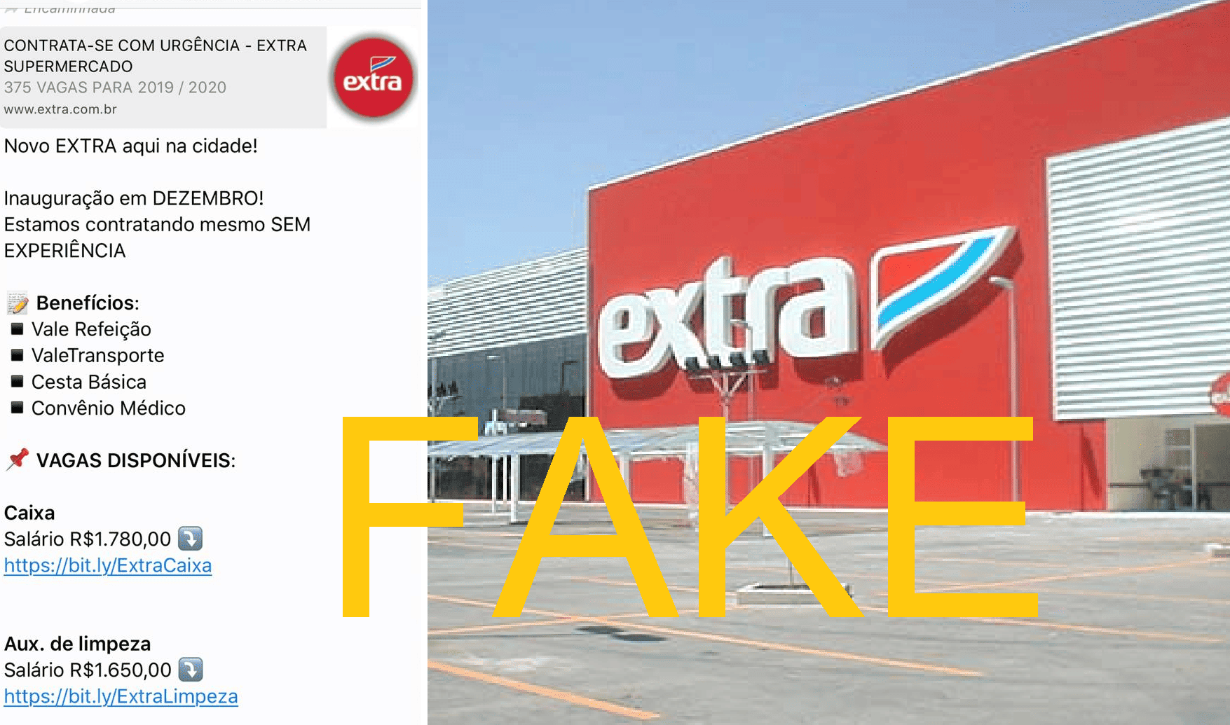 Fake oferta empregos com links maliciosos em Teresina