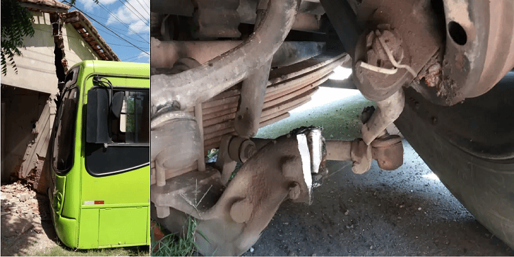 Ônibus quebra e invade residência em Teresina