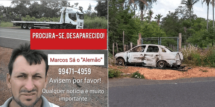 Carro de homem desaparecido é encontrado carbonizado na Cerâmica Cil